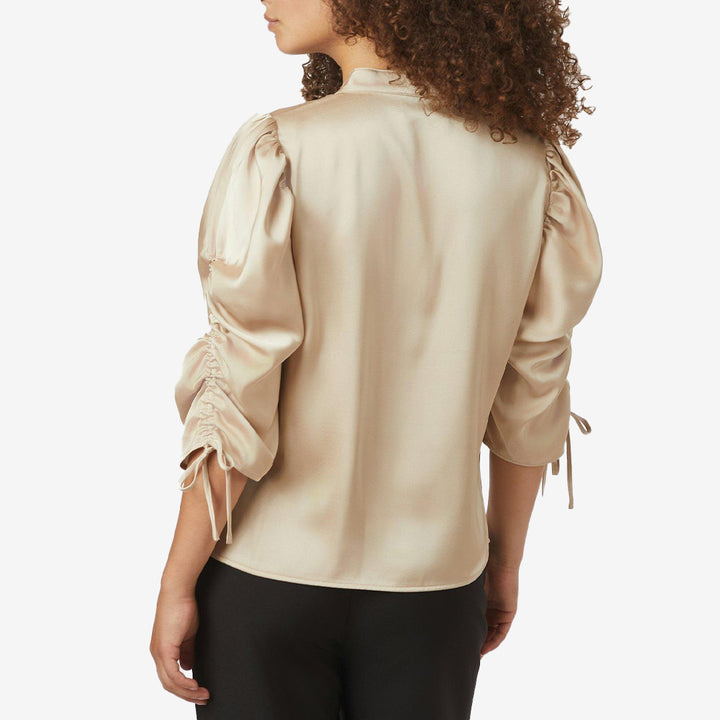 Alvira Drapy Satin Blouse