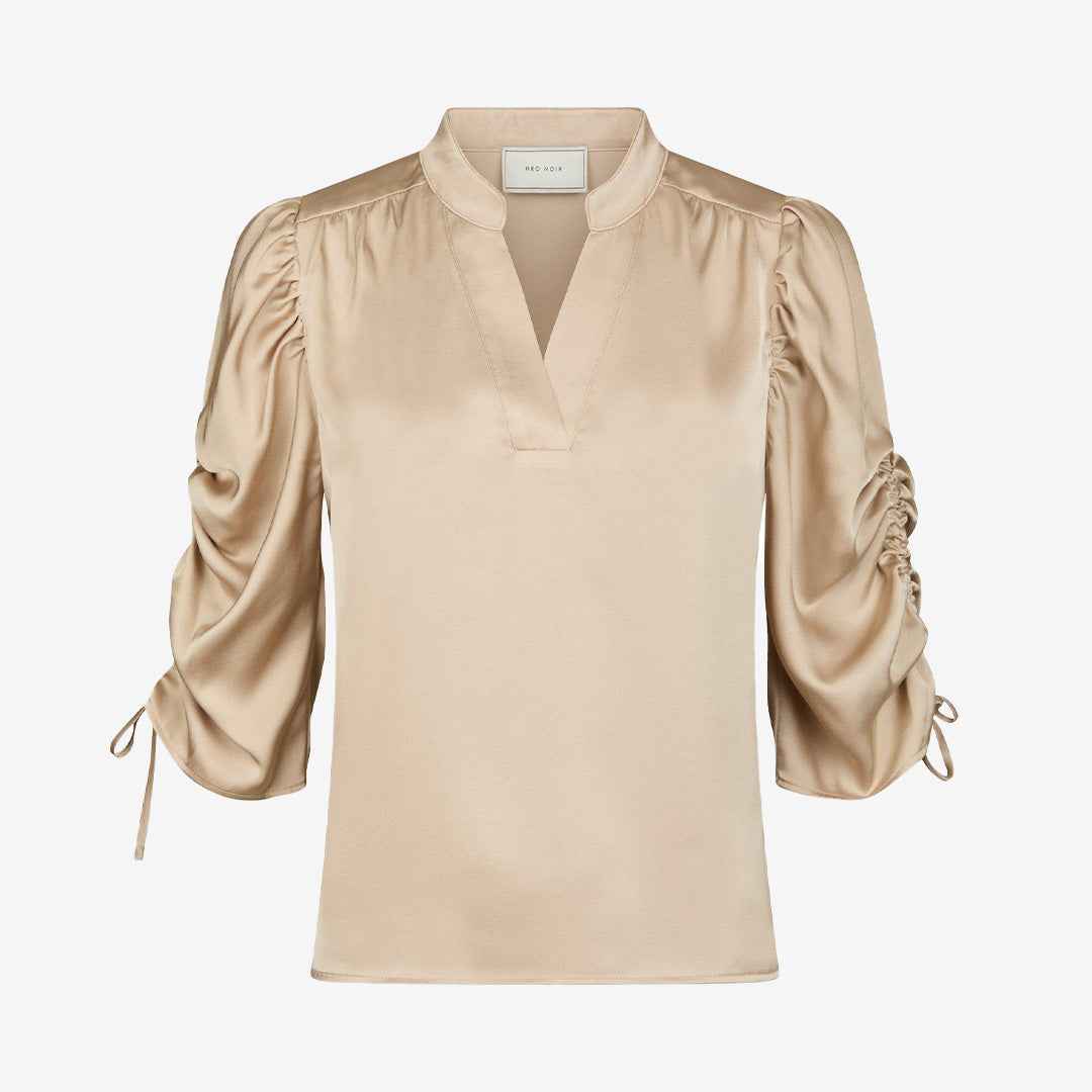 Alvira Drapy Satin Blouse