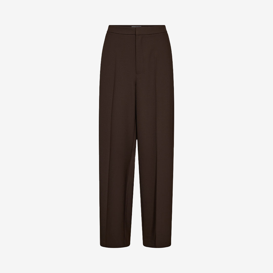 Skräddarsydda raka byxor för dam med pressveck och dold dragkedja – tillverkade i 100% polyester

