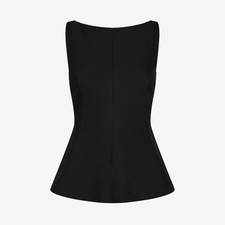 Agape tie top black – svart topp med öppen rygg och knytband baktill
