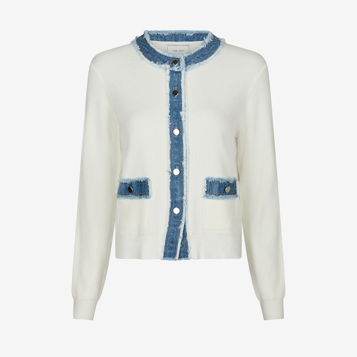 Zelma Knit Denim Cardigan
