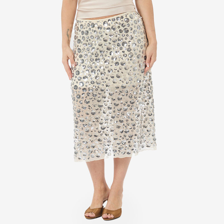 Gilla Flower Sequins Skirt