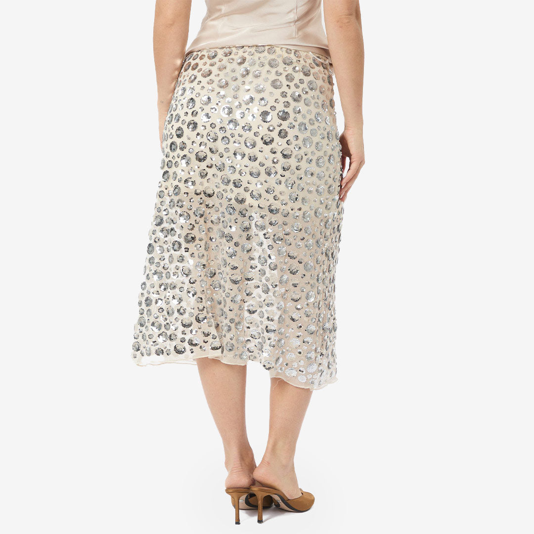 Gilla Flower Sequins Skirt