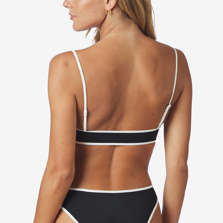 Fia Solid Contrast Bikini Top