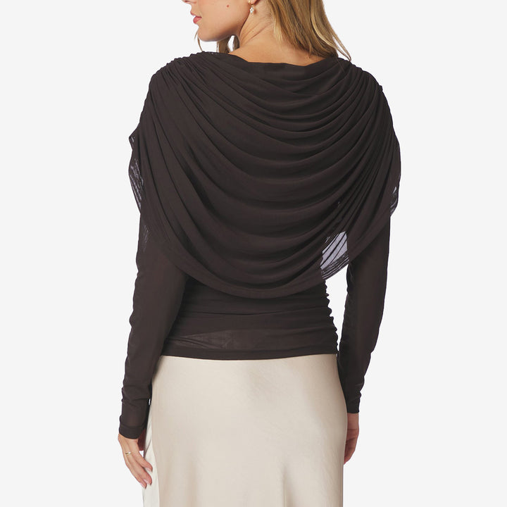 Lottuna Drapy Mesh Blouse