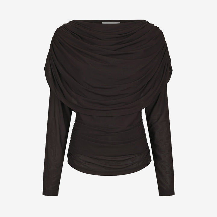 Lottuna Drapy Mesh Blouse