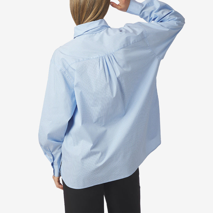 Rochelle Scarf Fine Stripe Shirt