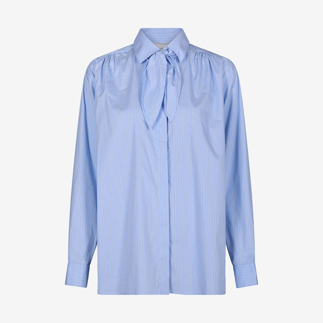 Rochelle Scarf Fine Stripe Shirt