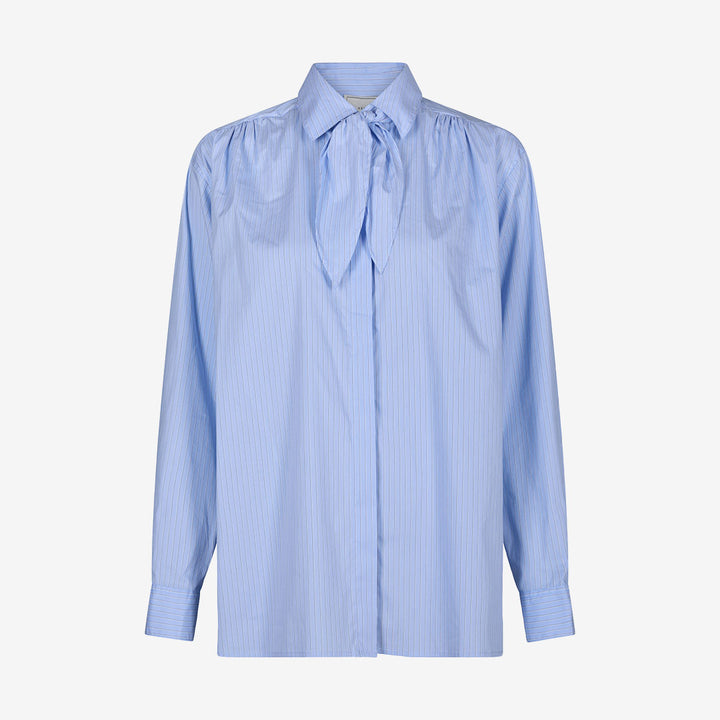Rochelle Scarf Fine Stripe Shirt
