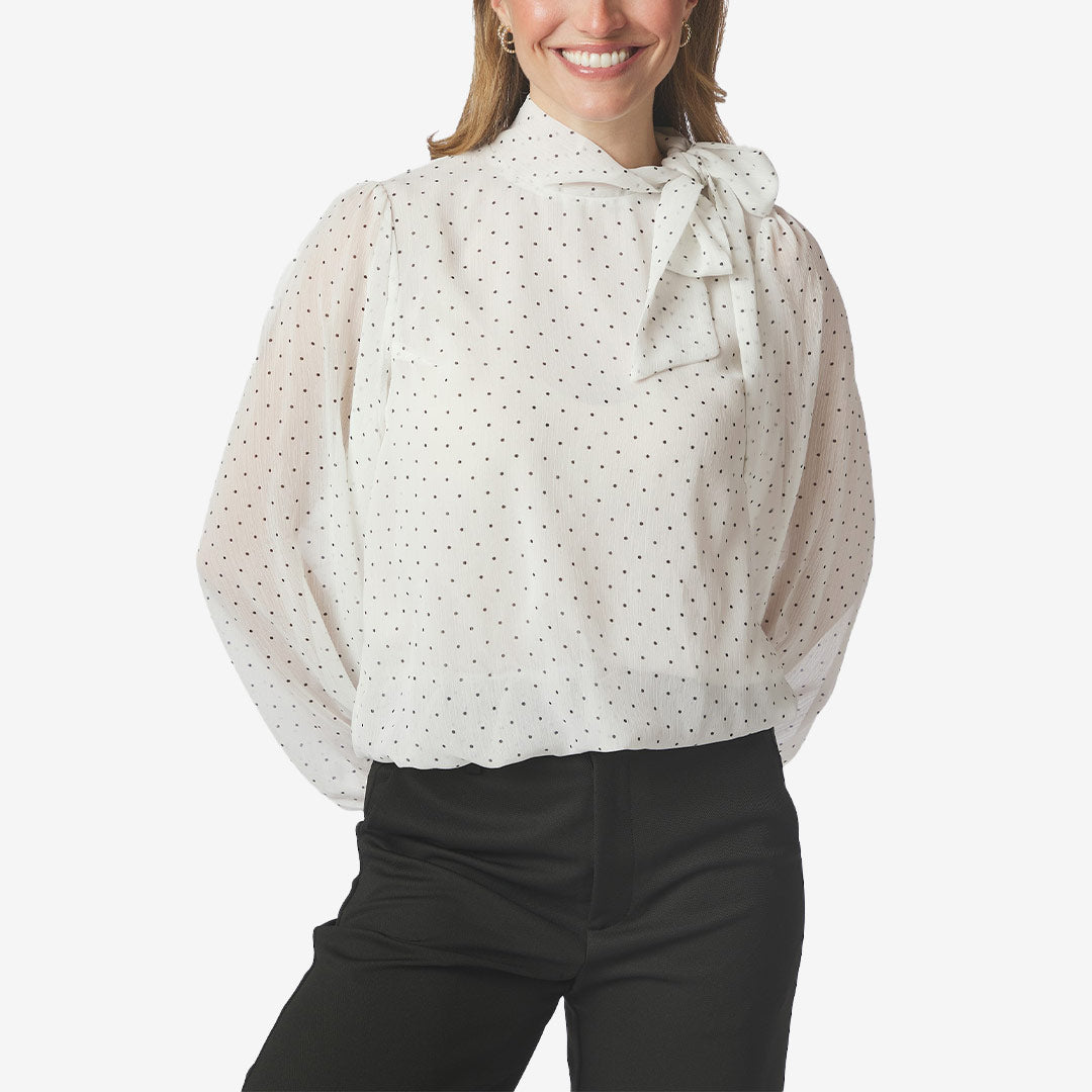 Neo Noir Dorellie Dot Blouse dam Off White 170169