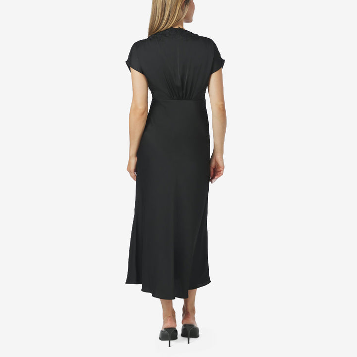 Clarita Drapy Sateen Dress