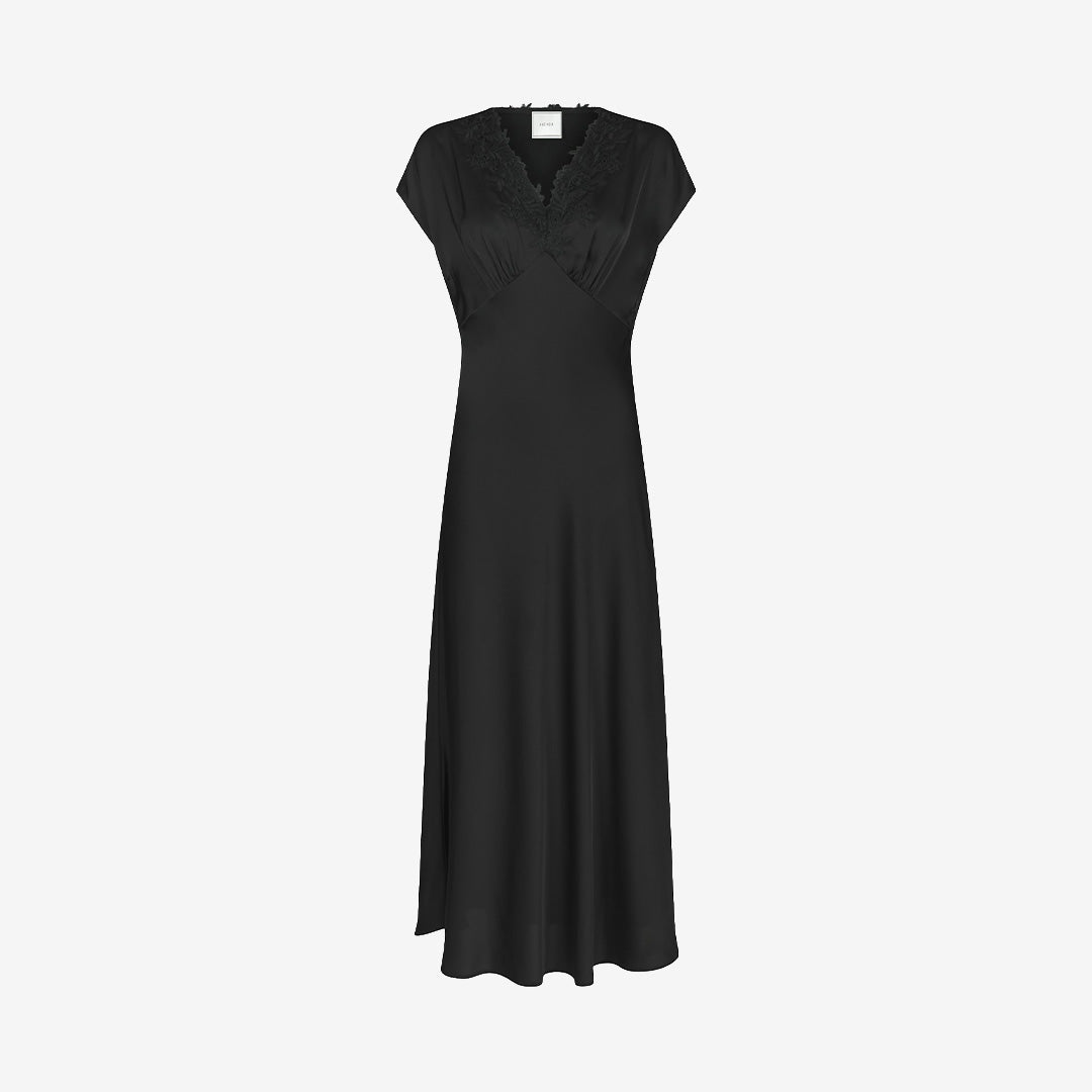 Clarita Drapy Sateen Dress
