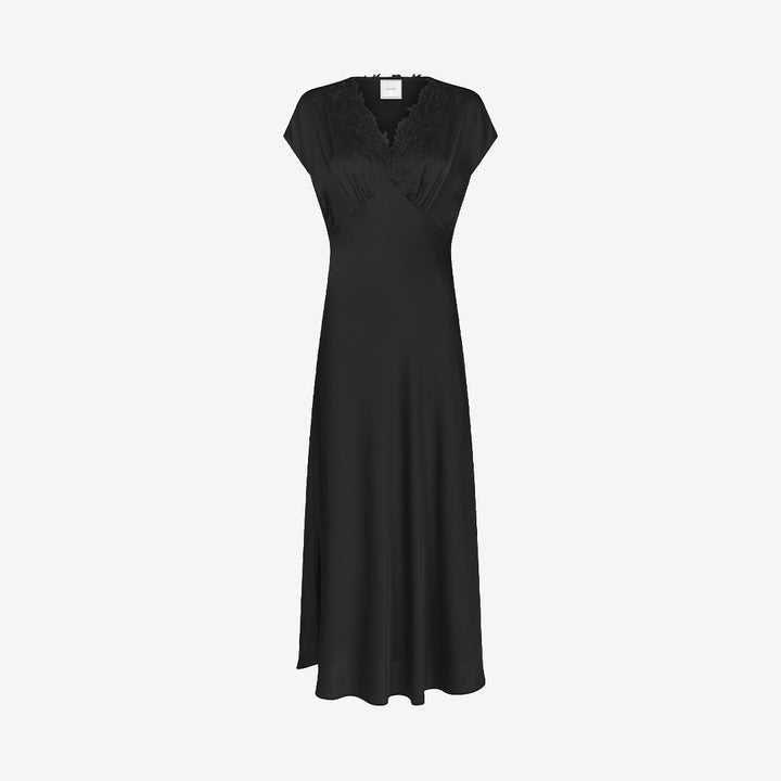 Clarita Drapy Sateen Dress