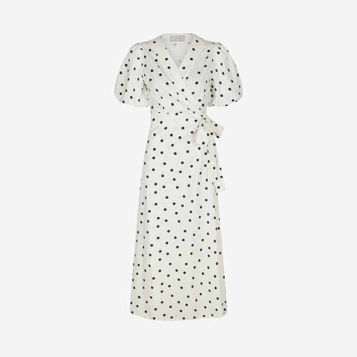 Clarine Linen Dot Dress