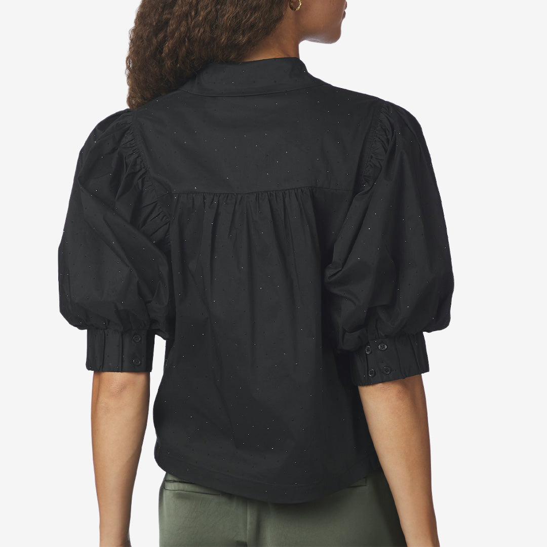 Etta Poplin Bedazz Shirt