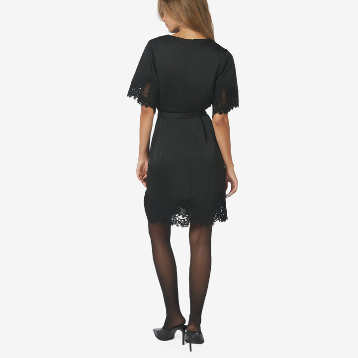 Xelina Satin Lace Dress