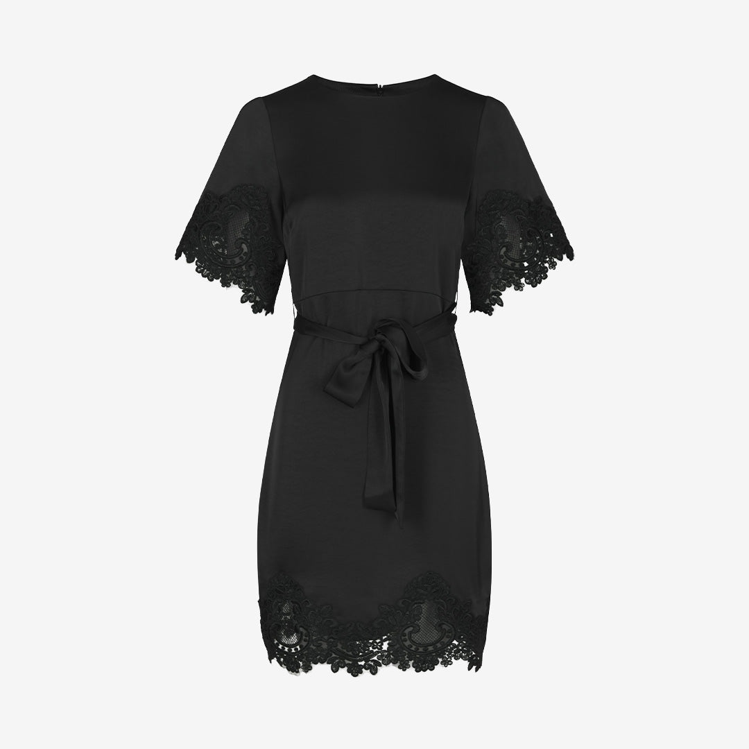 Xelina Satin Lace Dress