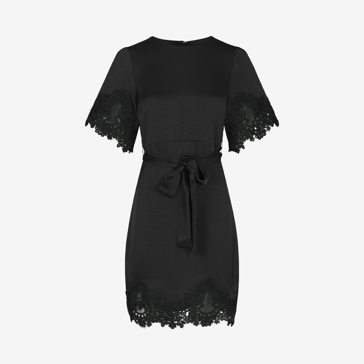 Xelina Satin Lace Dress