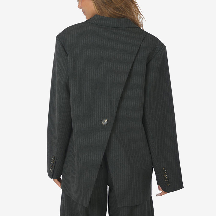 Aarielle Slim Pinstripe Blazer