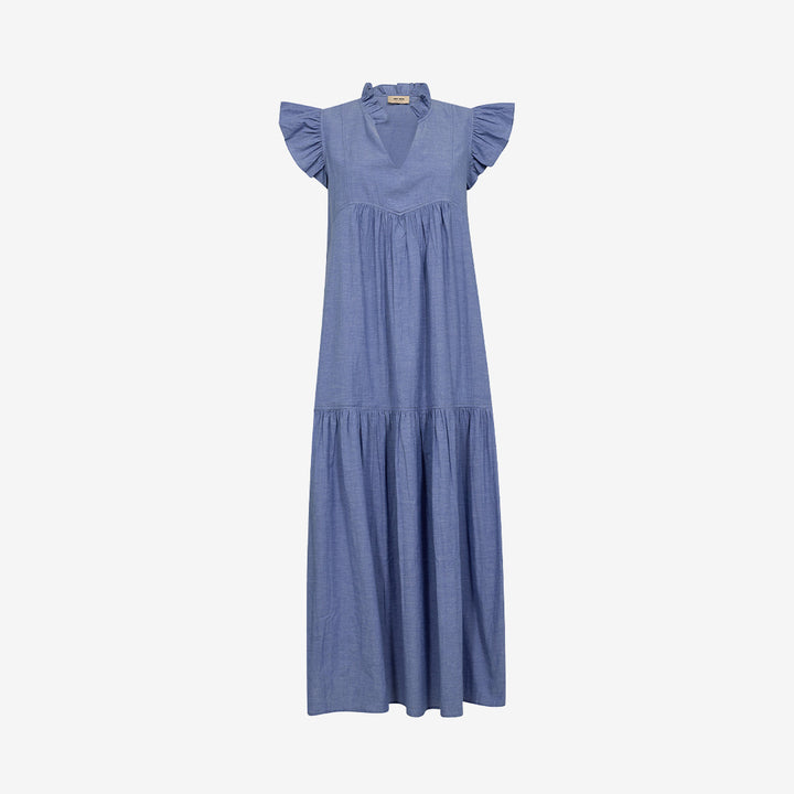 Mos Mosh 171600 MMWaldy Izha Dress i Regatta med volangdetaljer och utsvängd passform för dam