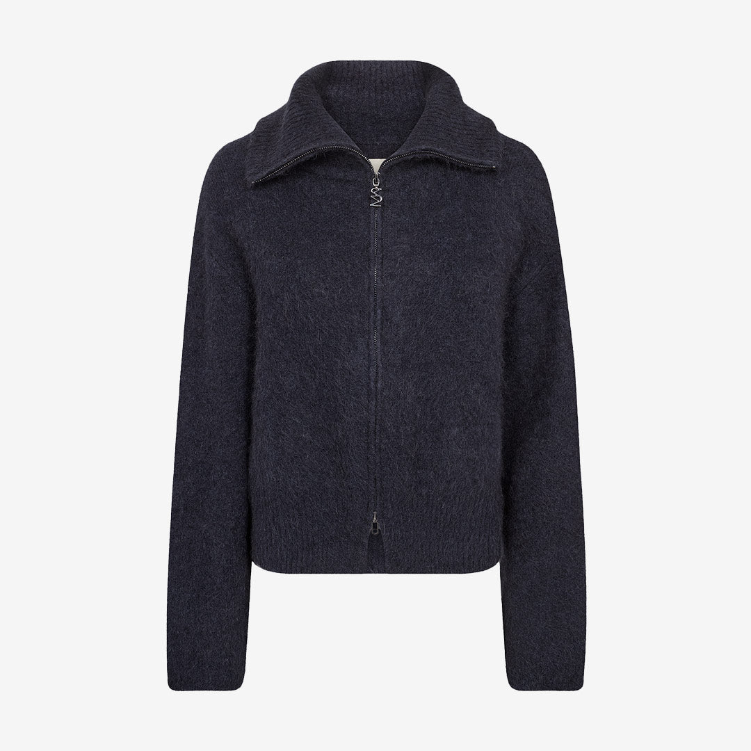 Mos Mosh MMHulda Knit Zip Cardigan dam – Salute Navy