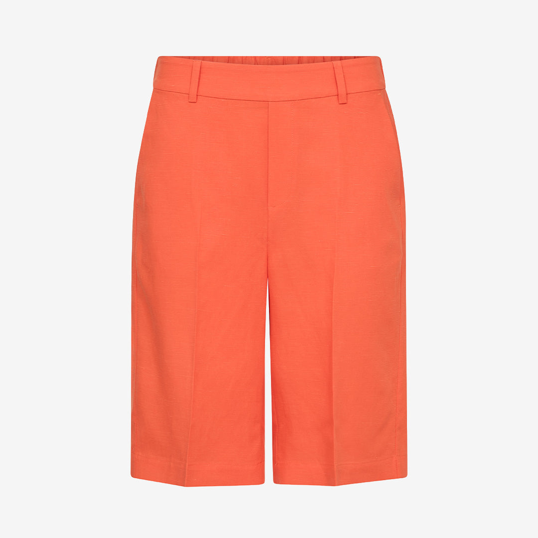 Spicy Orange MMBai Alexis Shorts i Lyocell- och linneblandning med straight fit och hög midja