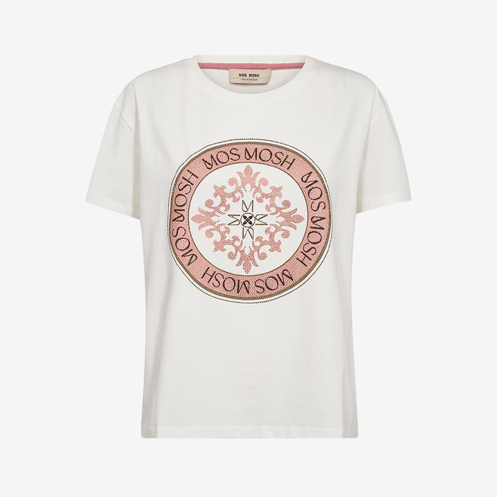 MMJudd O-SS Tee i ecru i ekologisk bomull med regular passform