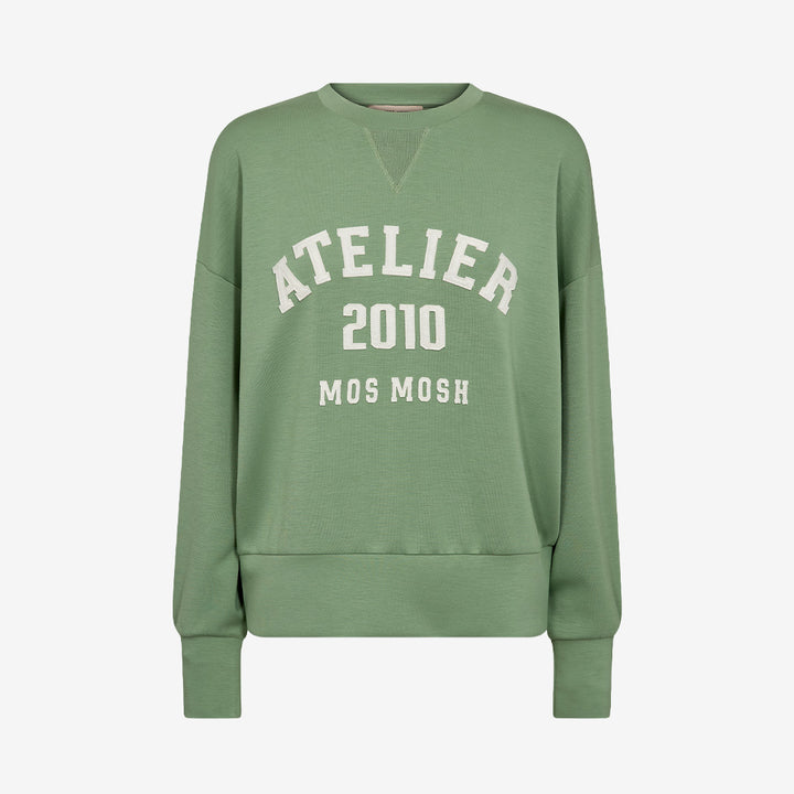 MMNima O-LS Sweatshirt i Turf Green med oversized passform och mjukt material