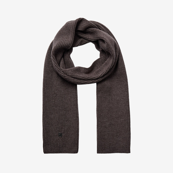 Mos Mosh 179150 MMTova Wool Rib Scarf i Subterranean med ribbad struktur och mjuk ullkvalitet för dam