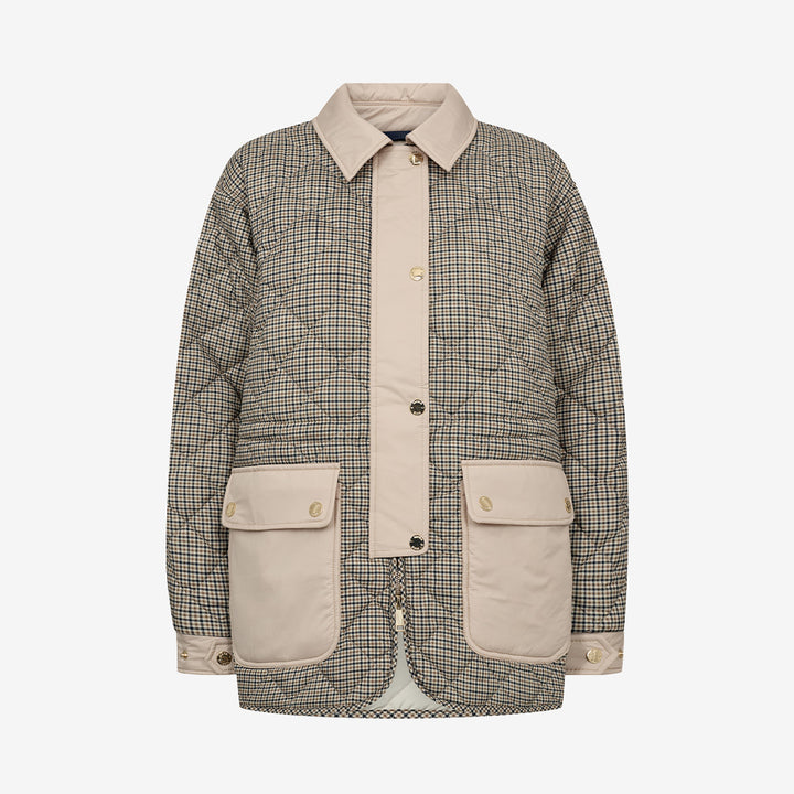 Mos Mosh 179200 MMAnna Rye Check Jacket i Doeskin med rutmönster och avslappnad passform för dam