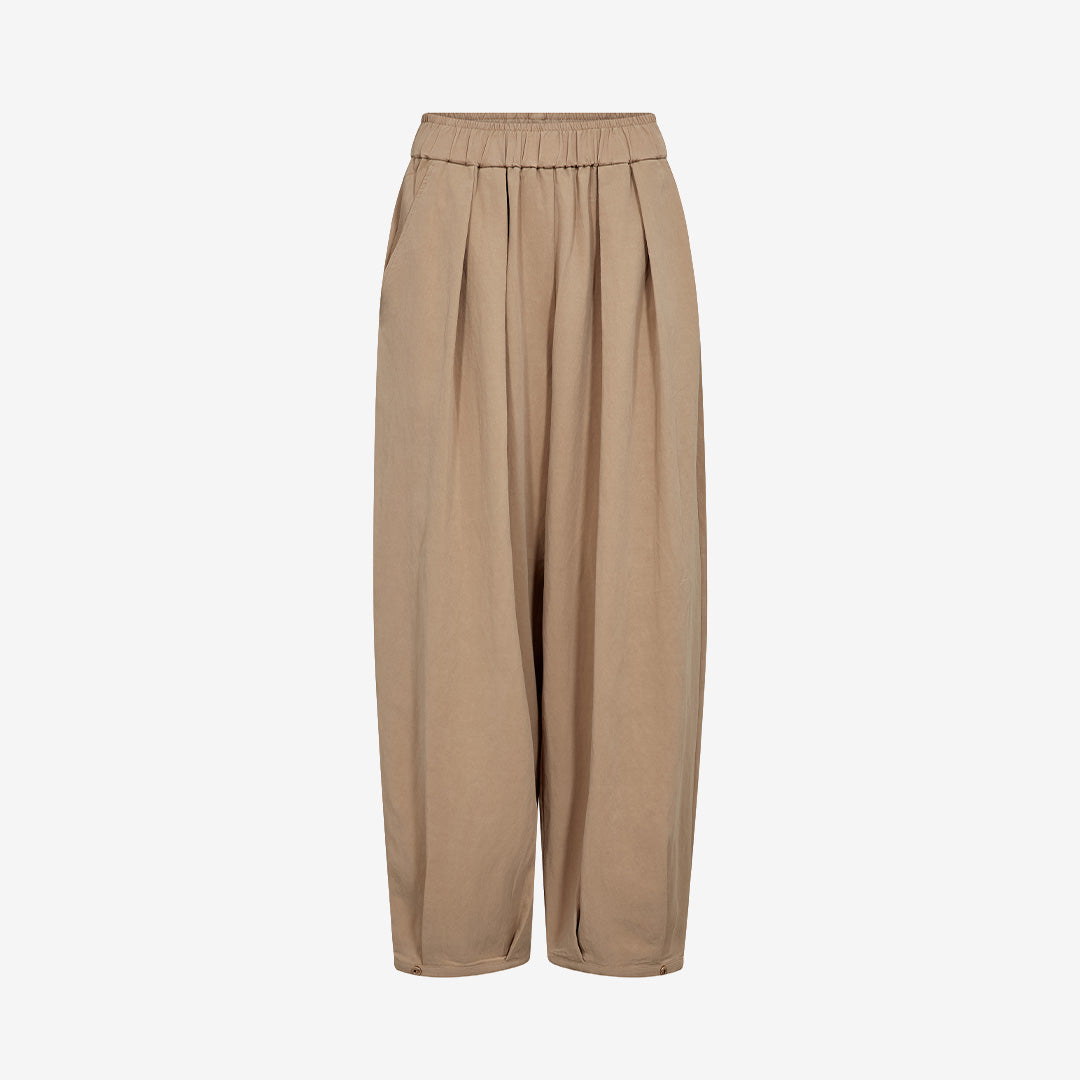 Beige boyfriend-byxor MMNuello Gunilla Pant från Mos Mosh i Lyocell och viskos, färg sesame