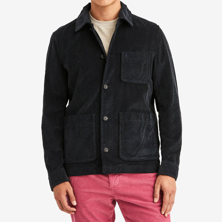 Morris Fenix Cord Shirt Jacket i Blue, skjortjacka i mjuk manchester tillverkad i 100 % bomull.