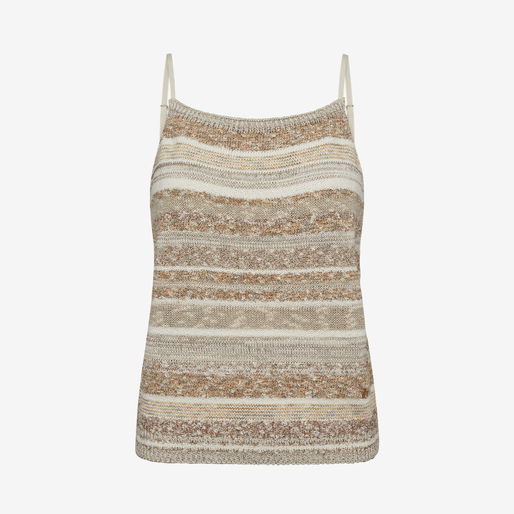 MMKya Edele Knit Top dam i ecru, stickad topp med rak passform