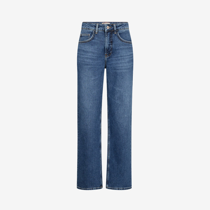 Mos Mosh MMEmber Authentic Jeans Blue, blå damjeans med rak passform och klassisk denimdesign.