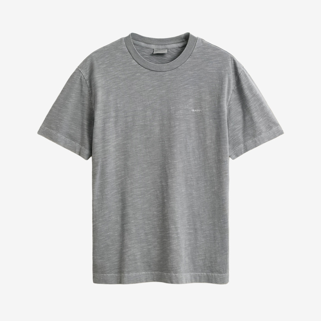 Washed slub T-shirt från Gant i ceramic grey med kort ärm och rund hals