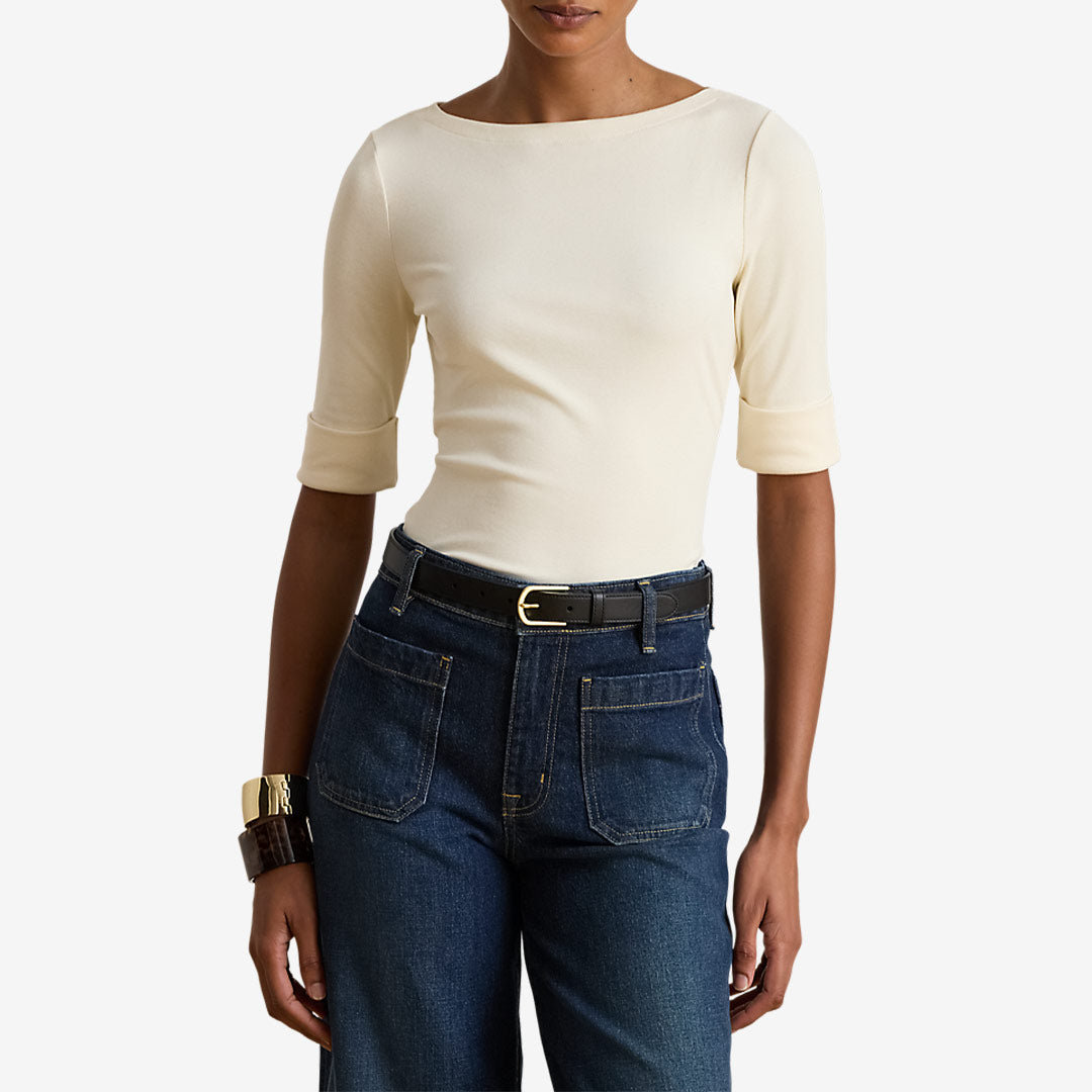 Lauren Ralph Lauren Judy t-shirt dam Mascarpone Cream 200654963036