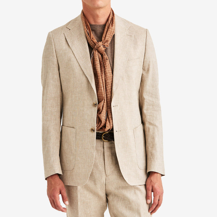 Morris Linen Suit Jacket Khaki linnekavaj herr i linneblandning