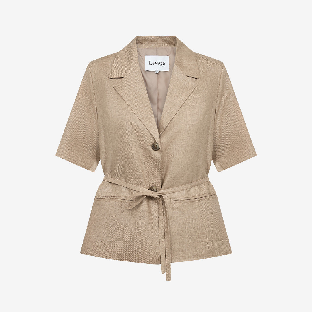 Blazer i linne och viskos från Levete Room i färgen Plaza Taupe Mel.