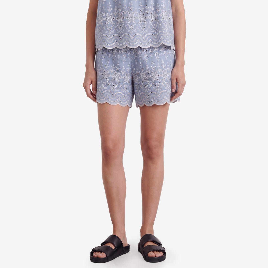 Shorts i bomull och polyester från Levete Room i färgen Stone Wash Combi