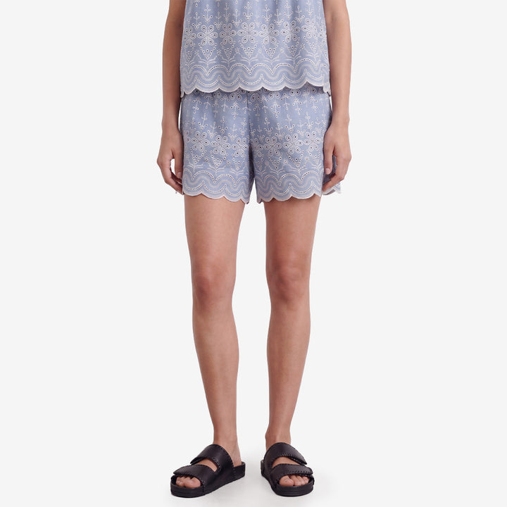 Shorts i bomull och polyester från Levete Room i färgen Stone Wash Combi