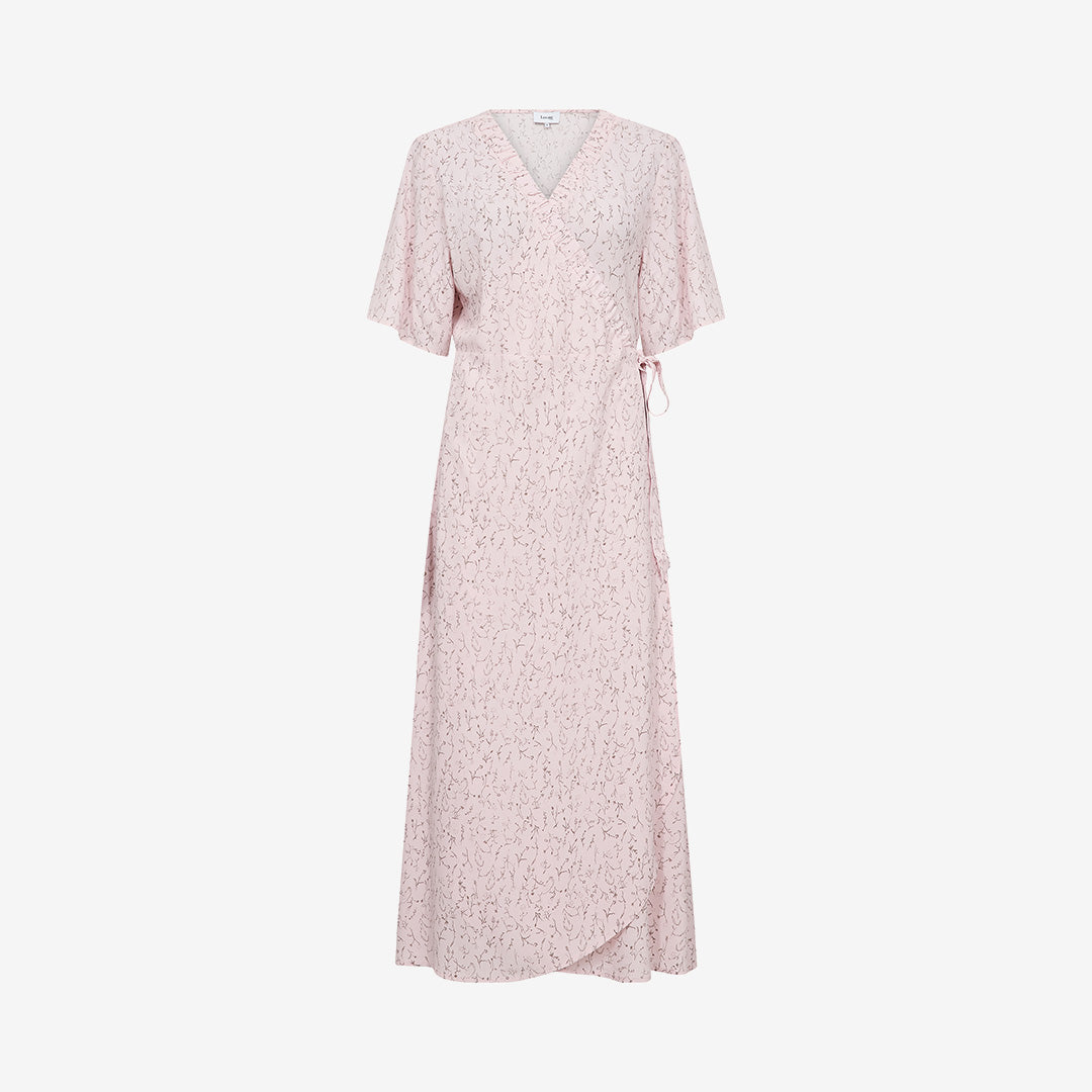 Klänning i ECOVERO viskos från Levete Room i färgen Veiled Pink Combi