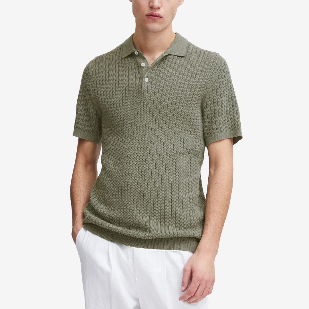 CFKarl structured knit polo