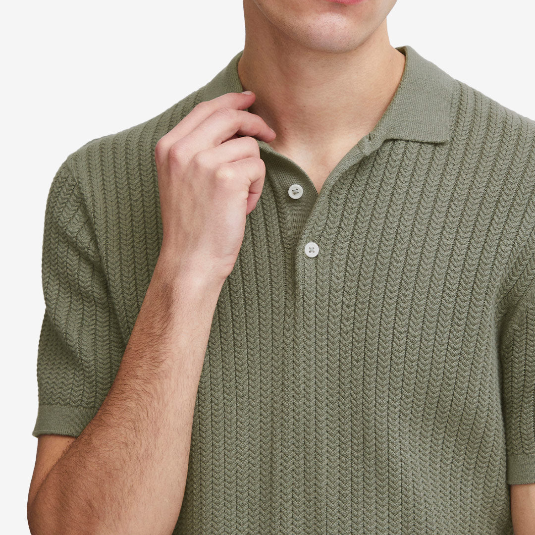 CFKarl structured knit polo