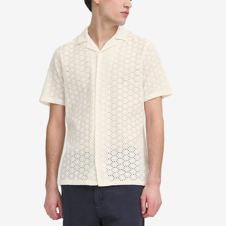 CFLOGAN SS RC broderie anglaise shirt
