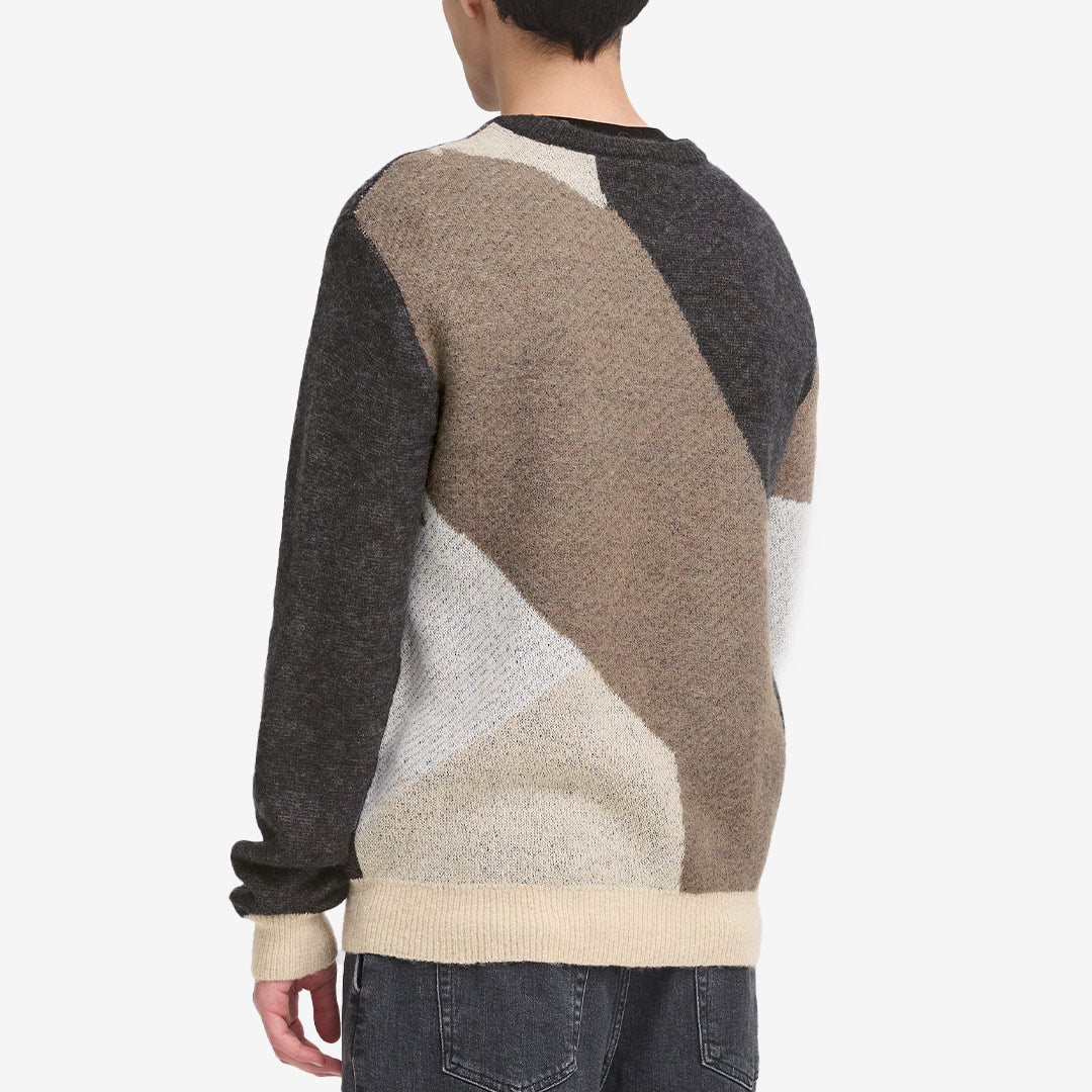 CFNOE geometric crew neck knit
