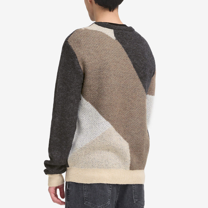 CFNOE geometric crew neck knit