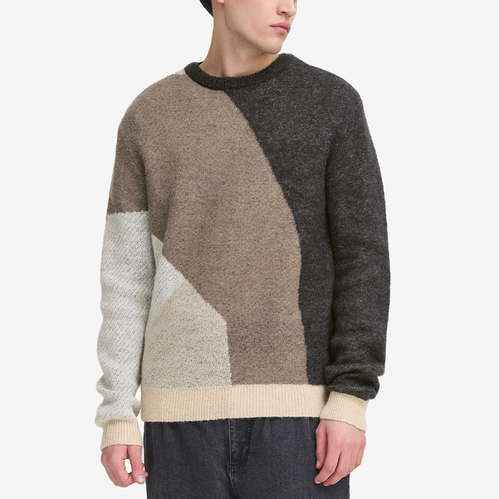 CFNOE geometric crew neck knit