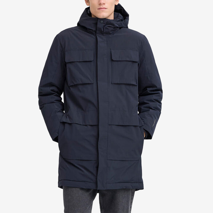 CFKlint Long Parka Dark Navy lång parkas i polyester från Casual Friday