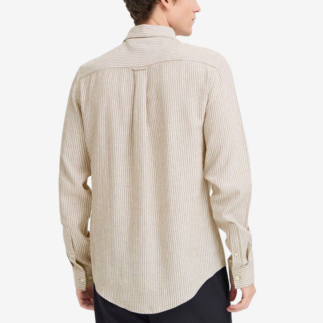 CFHANES LINEN MIX LS SHIRT
