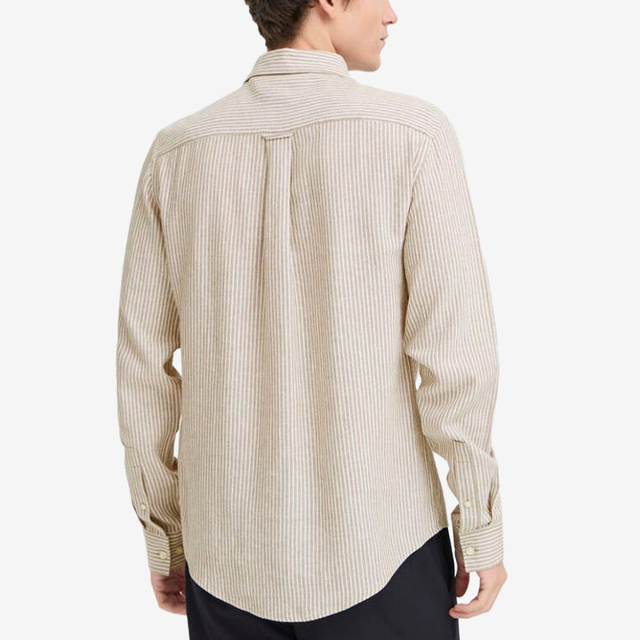 CFHANES LINEN MIX LS SHIRT